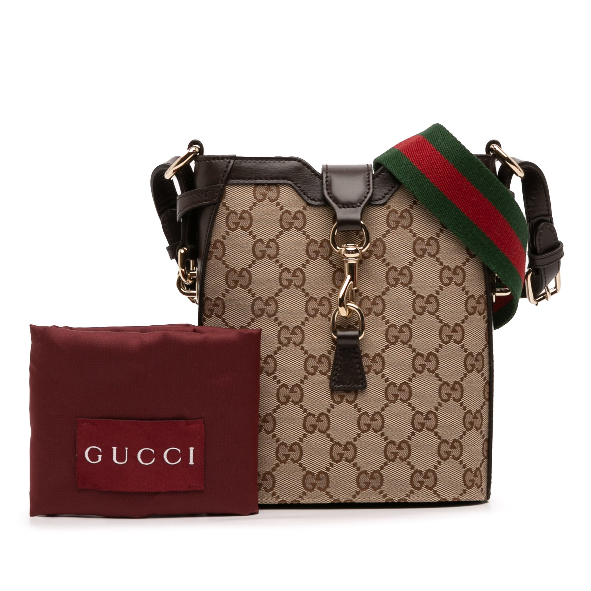Mini GG Canvas Web Bucket Bag - Image 12