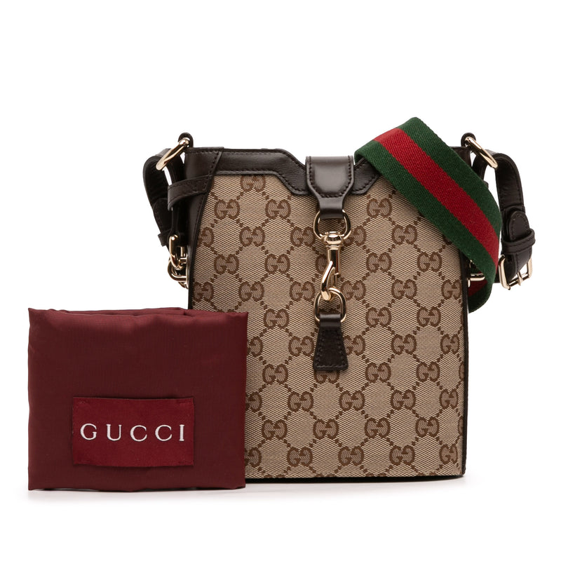 Mini GG Canvas Web Bucket Bag - Image 12