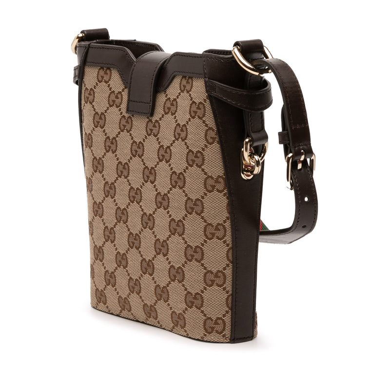 Mini GG Canvas Web Bucket Bag - Image 2
