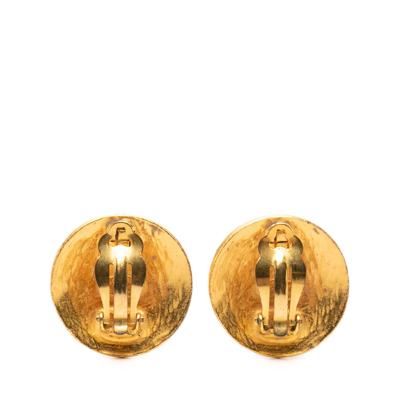 CC Gold Plated Grapevine Round Clip On Earrings - Image 2