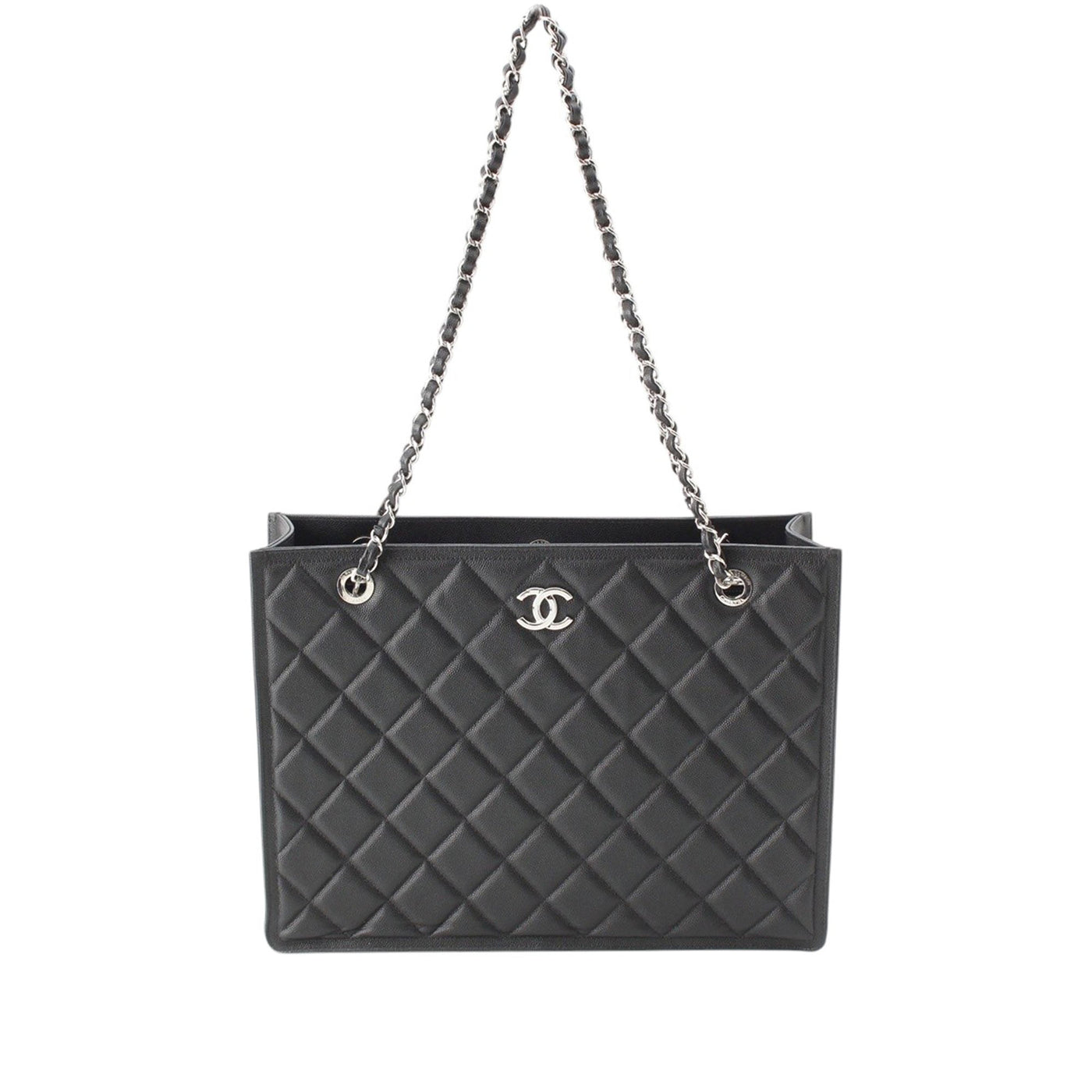 CC Quilted Caviar Chain Tote - Image 1