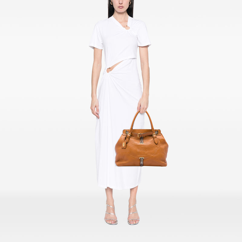 Large Leather Selleria Villa Borghese Tote - Image 7