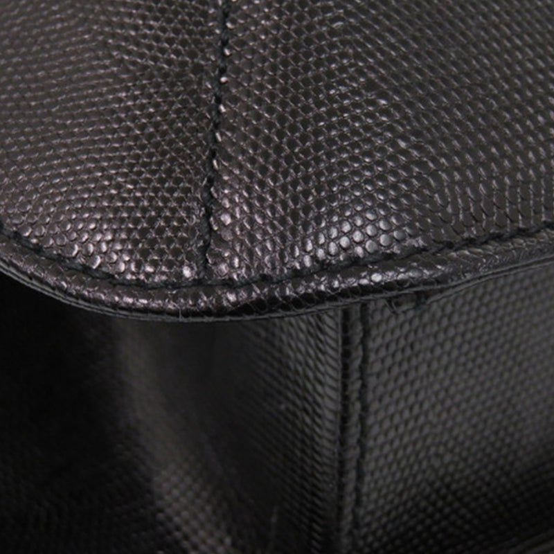 Lizard Embossed Leather Top Handle Bag - Image 11