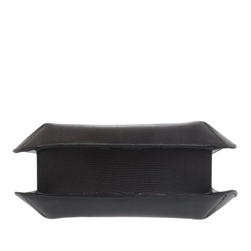 Lizard Embossed Leather Top Handle Bag - Image 3