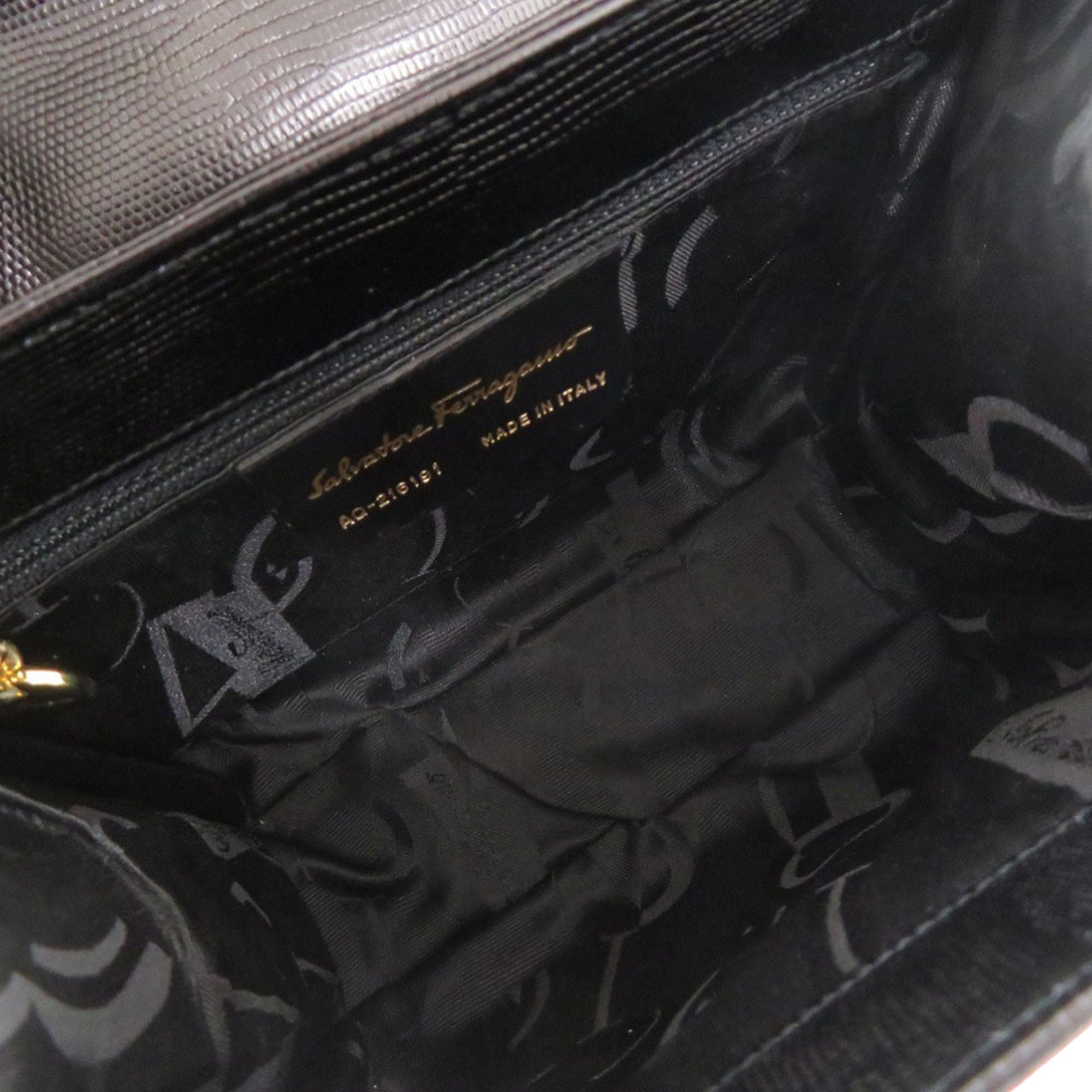 Lizard Embossed Leather Top Handle Bag - Image 4