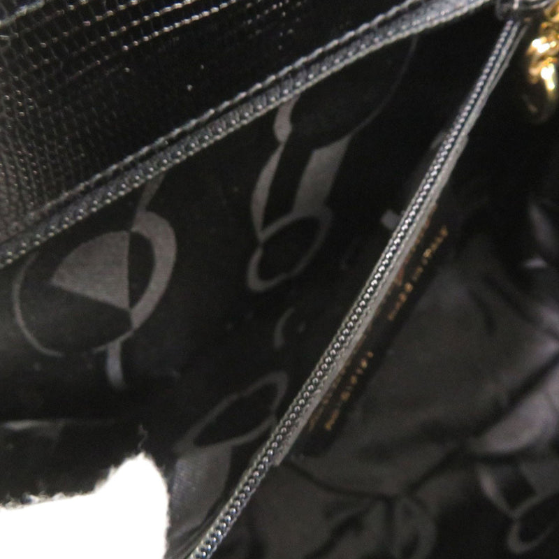 Lizard Embossed Leather Top Handle Bag - Image 5