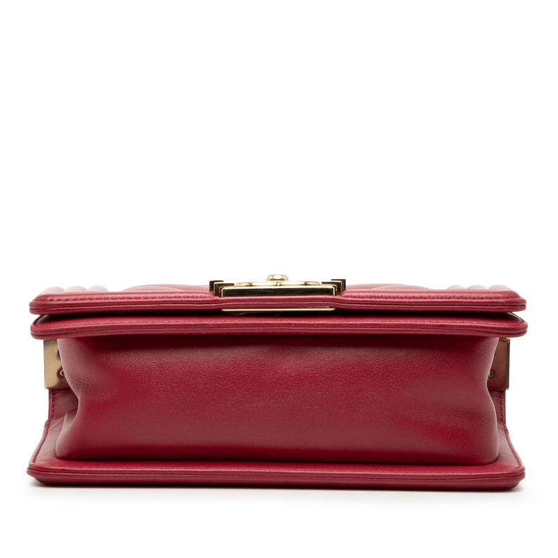 Small Chevron Calfskin Boy Flap - Image 3