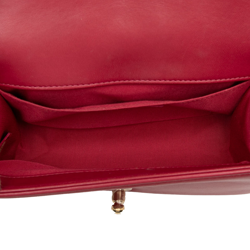 Small Chevron Calfskin Boy Flap - Image 4