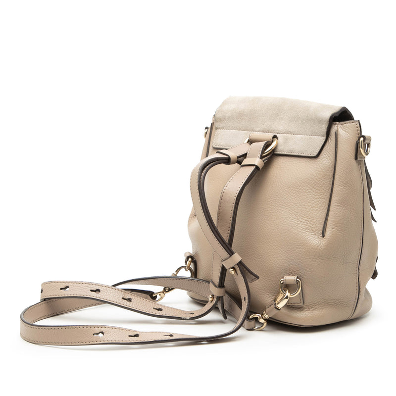 Small Calfskin and Suede Faye Backpack - Image 2