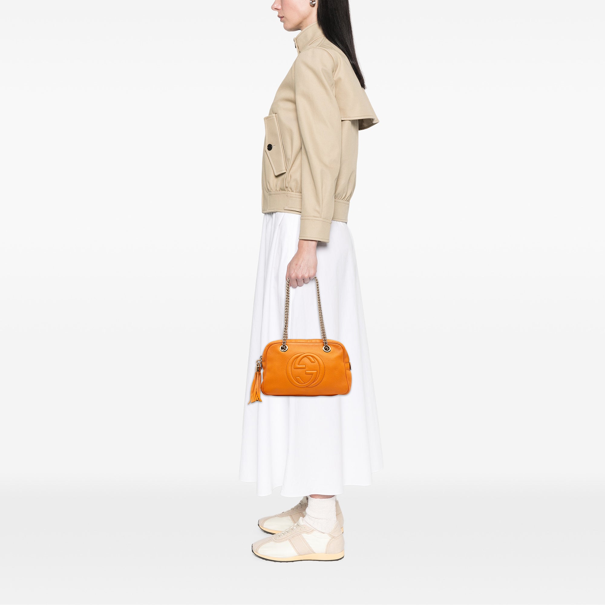 Leather Soho Chain Zip Shoulder Bag - Image 9