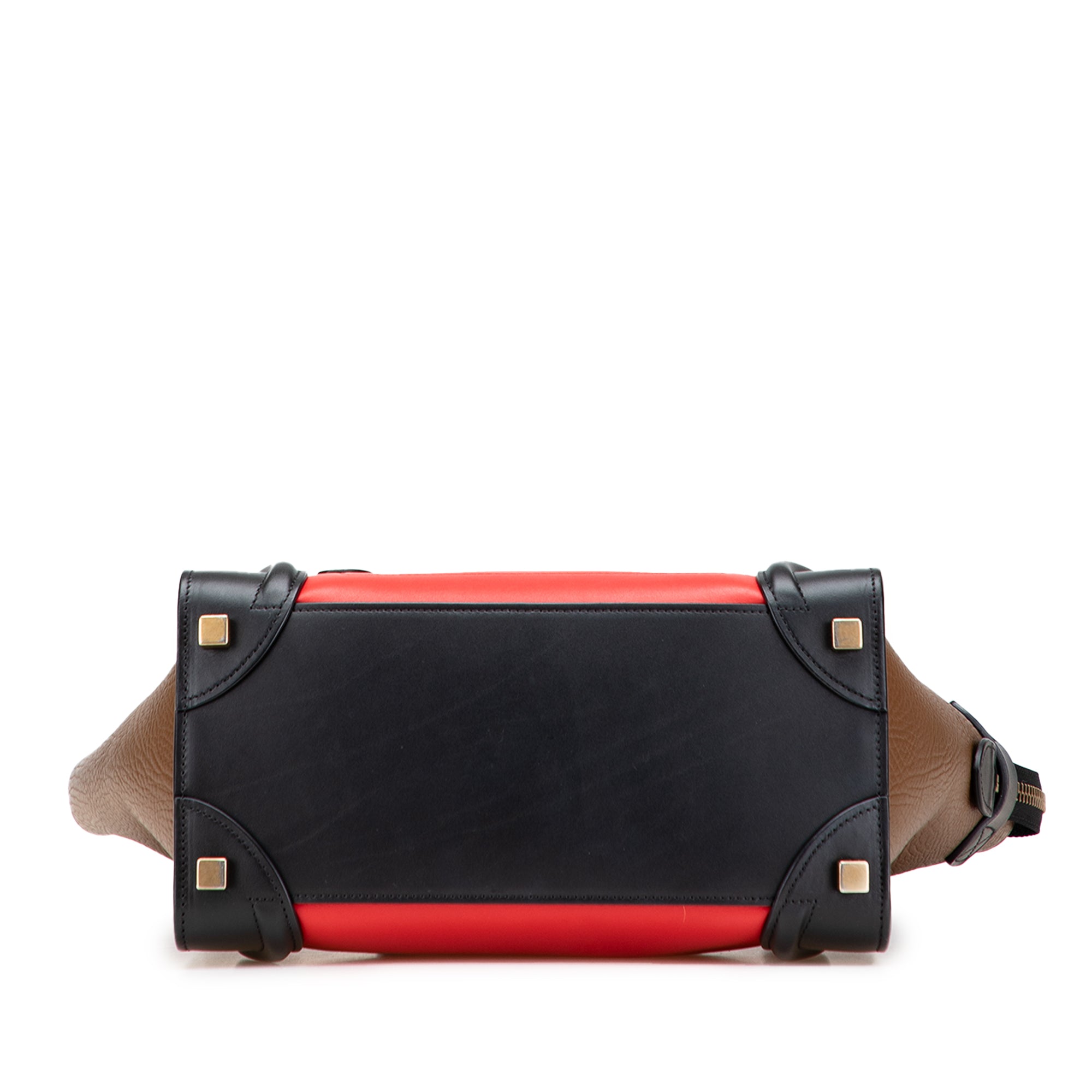 Micro Tricolor Leather Luggage Tote - Image 3