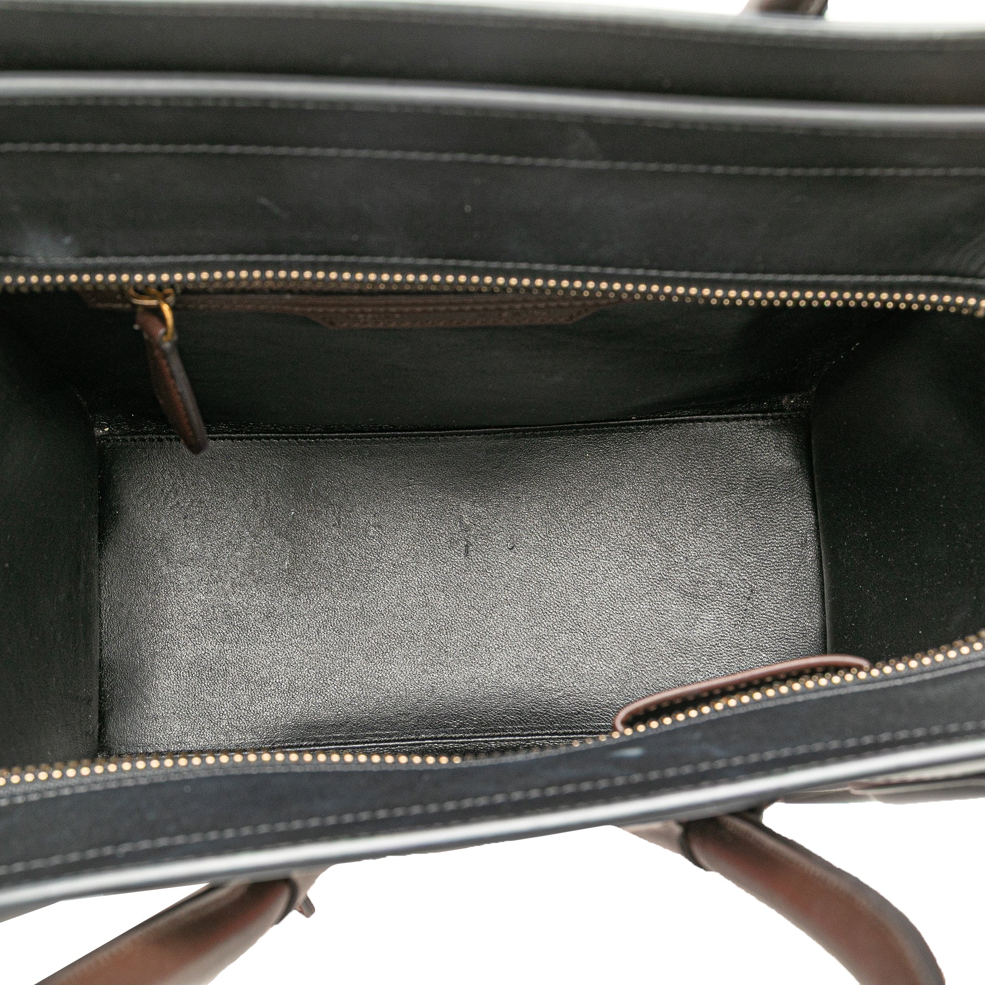 Micro Tricolor Leather Luggage Tote - Image 4
