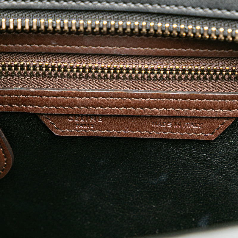 Micro Tricolor Leather Luggage Tote - Image 5