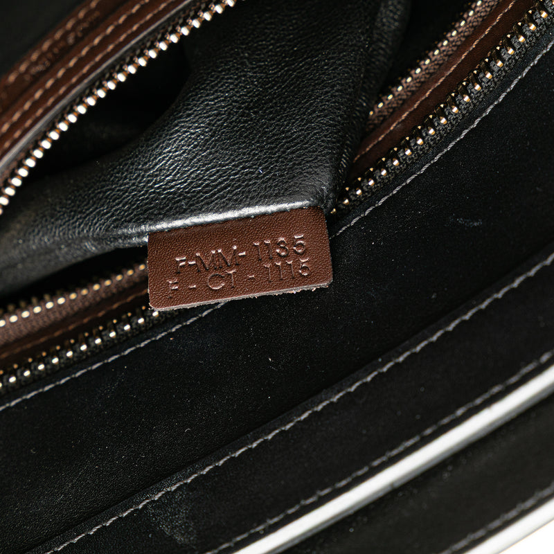 Micro Tricolor Leather Luggage Tote - Image 6