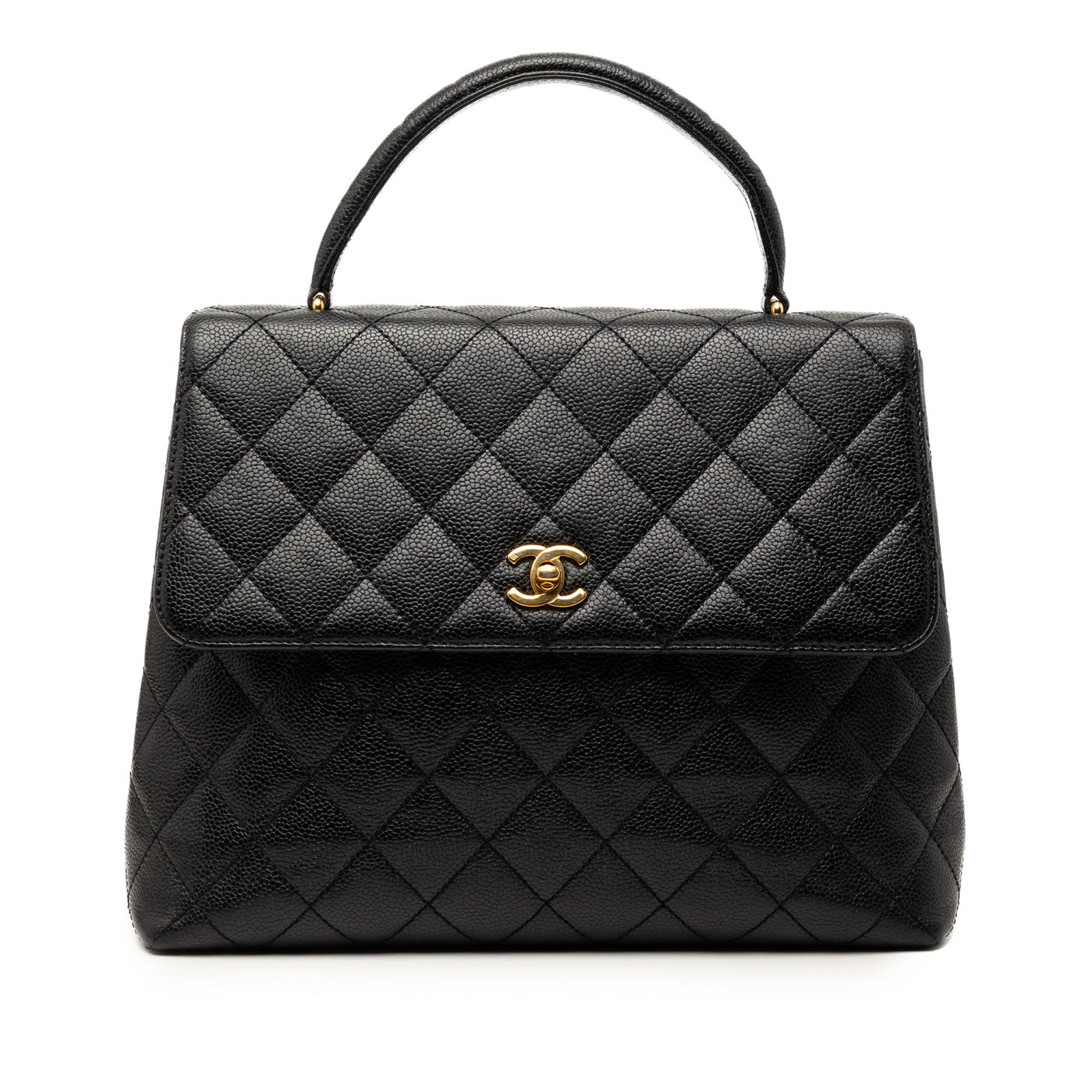 CC Quilted Caviar Kelly Top Handle Bag - Image 1