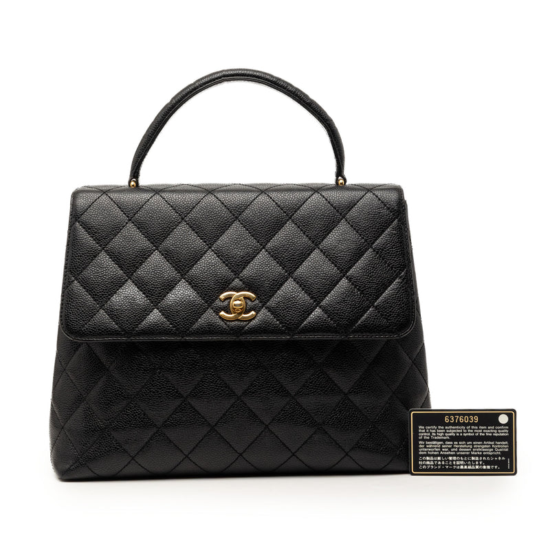 CC Quilted Caviar Kelly Top Handle Bag - Image 8