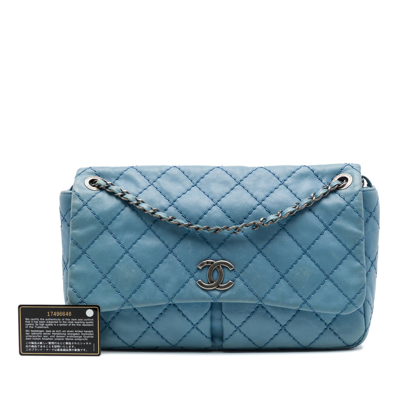 Medium Quilted Calfskin Natural Beauty Split Pocket Flap - Image 7
