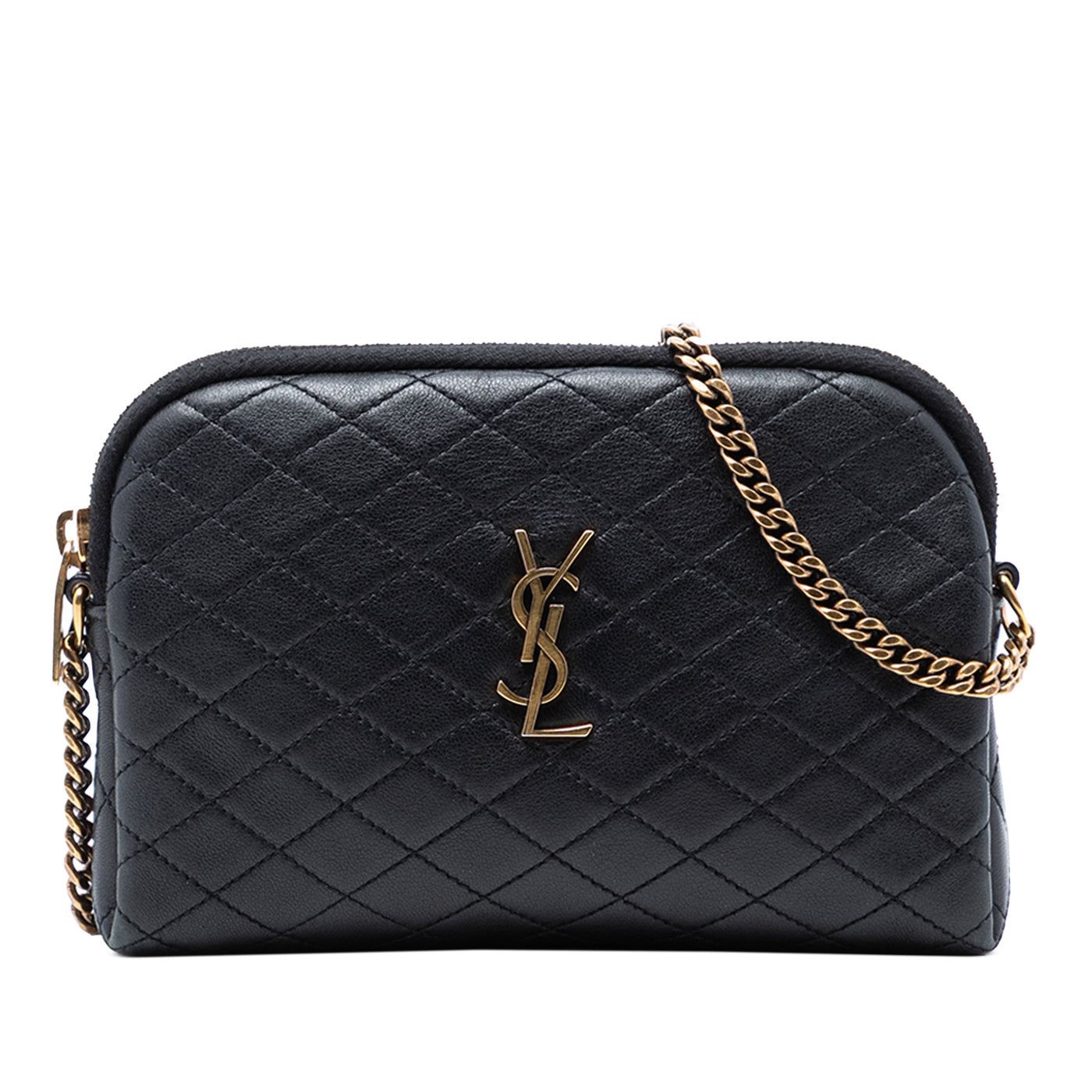 Mini Quilted Lambskin Gaby Zippered Pouch - Image 1