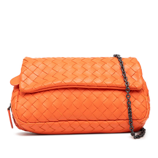 Mini Nappa Intrecciato Expandable Chain Flap Crossbody - Image 1