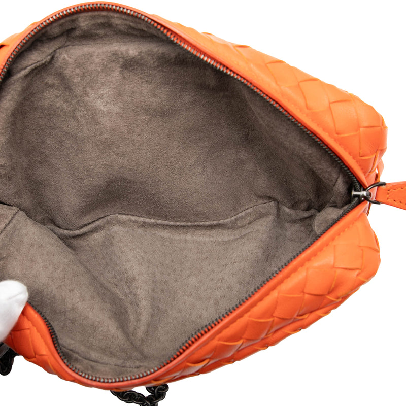 Mini Nappa Intrecciato Expandable Chain Flap Crossbody - Image 4