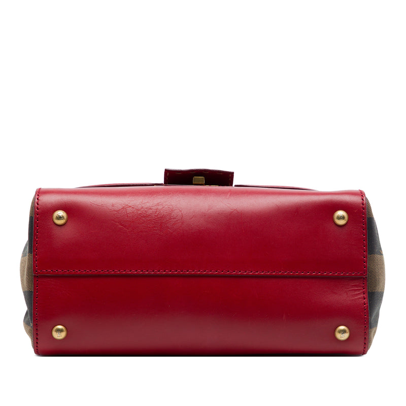 Leather and Pequin Canvas Selleria Silvana Satchel - Image 3