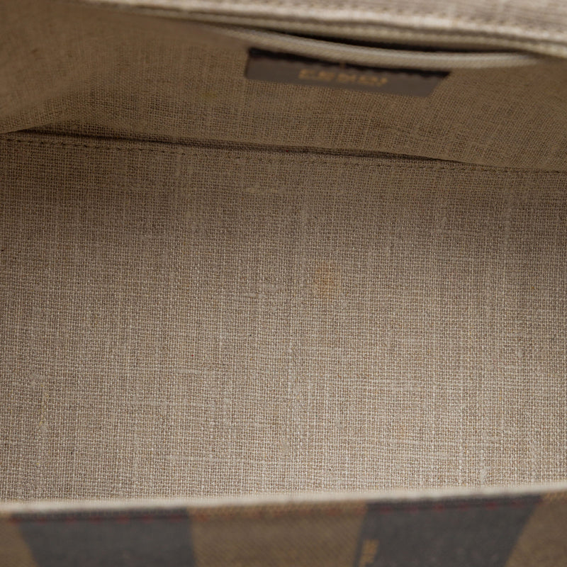 Leather and Pequin Canvas Selleria Silvana Satchel - Image 4