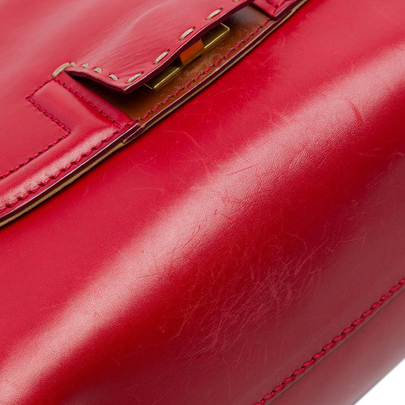 Leather and Pequin Canvas Selleria Silvana Satchel - Image 6