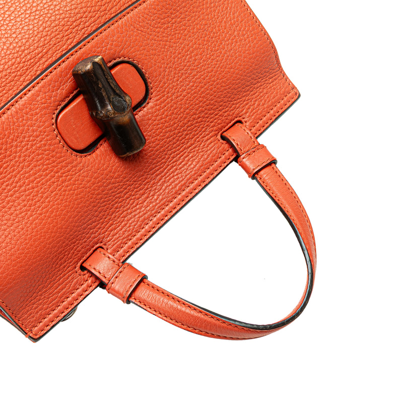 Small Calfskin Bamboo Daily Satchel - Image 10