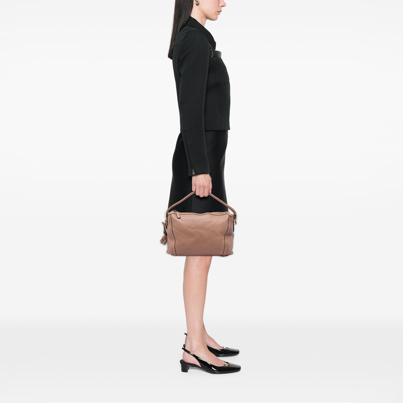 Medium Pebbled Calfskin Bella Shoulder Bag - Image 5