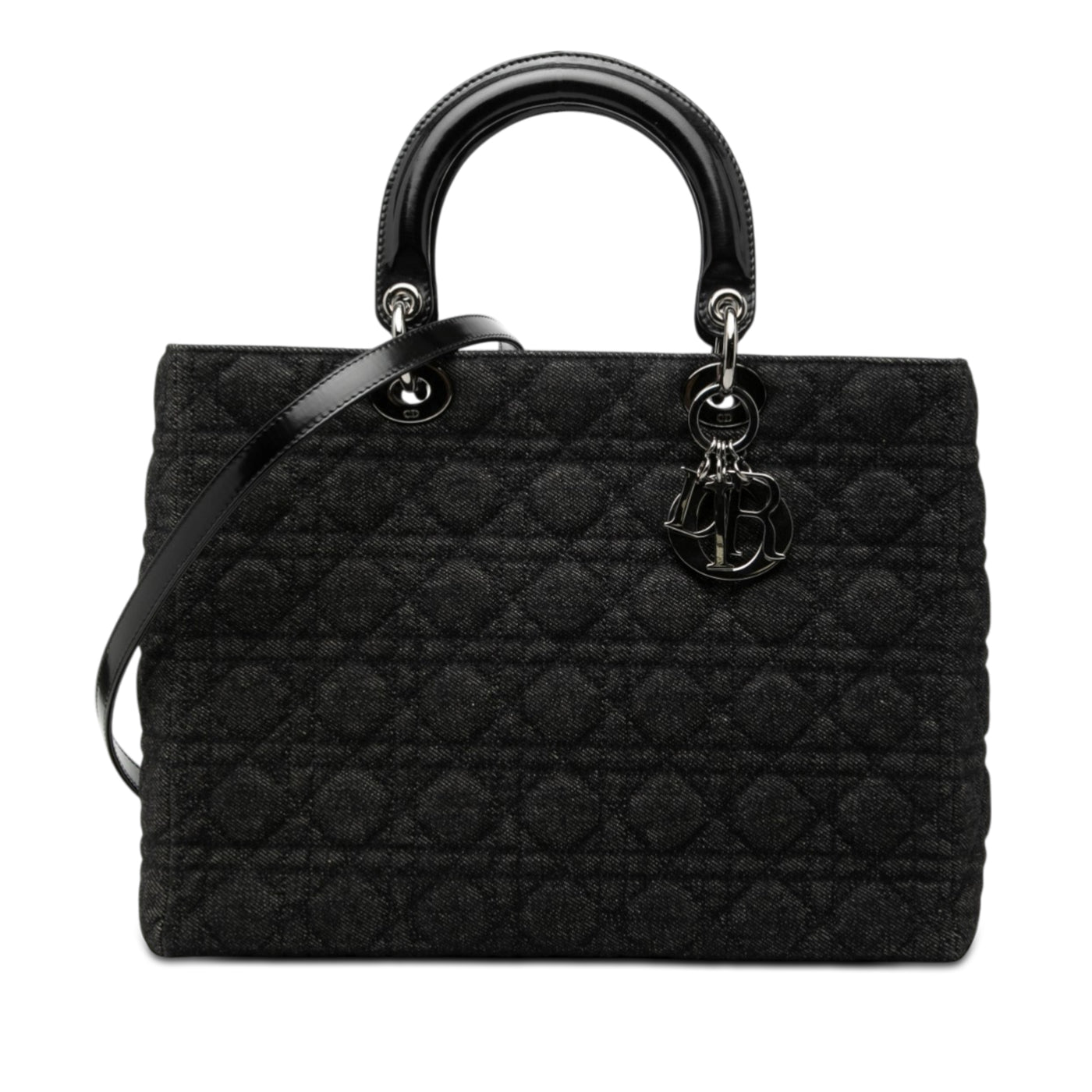 Large Denim Cannage Lady Dior - Image 1