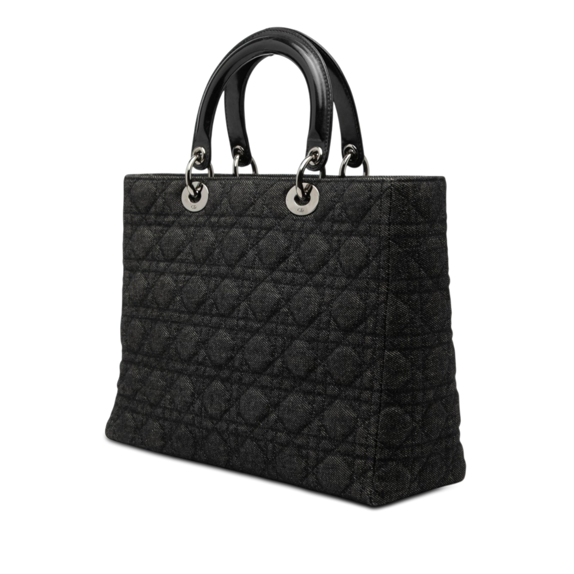 Large Denim Cannage Lady Dior - Image 2