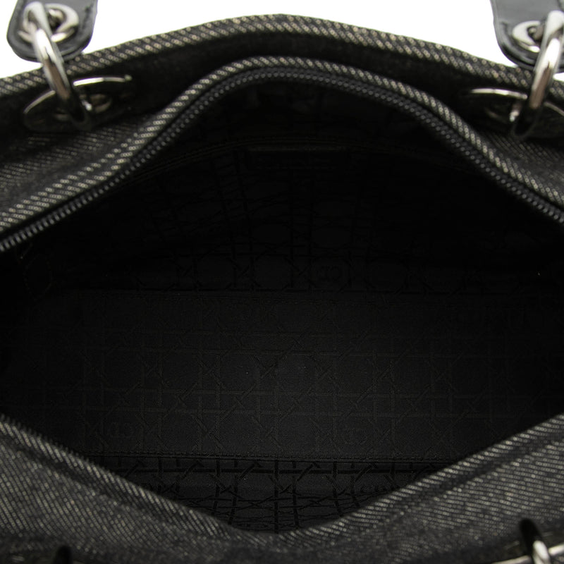 Large Denim Cannage Lady Dior - Image 4