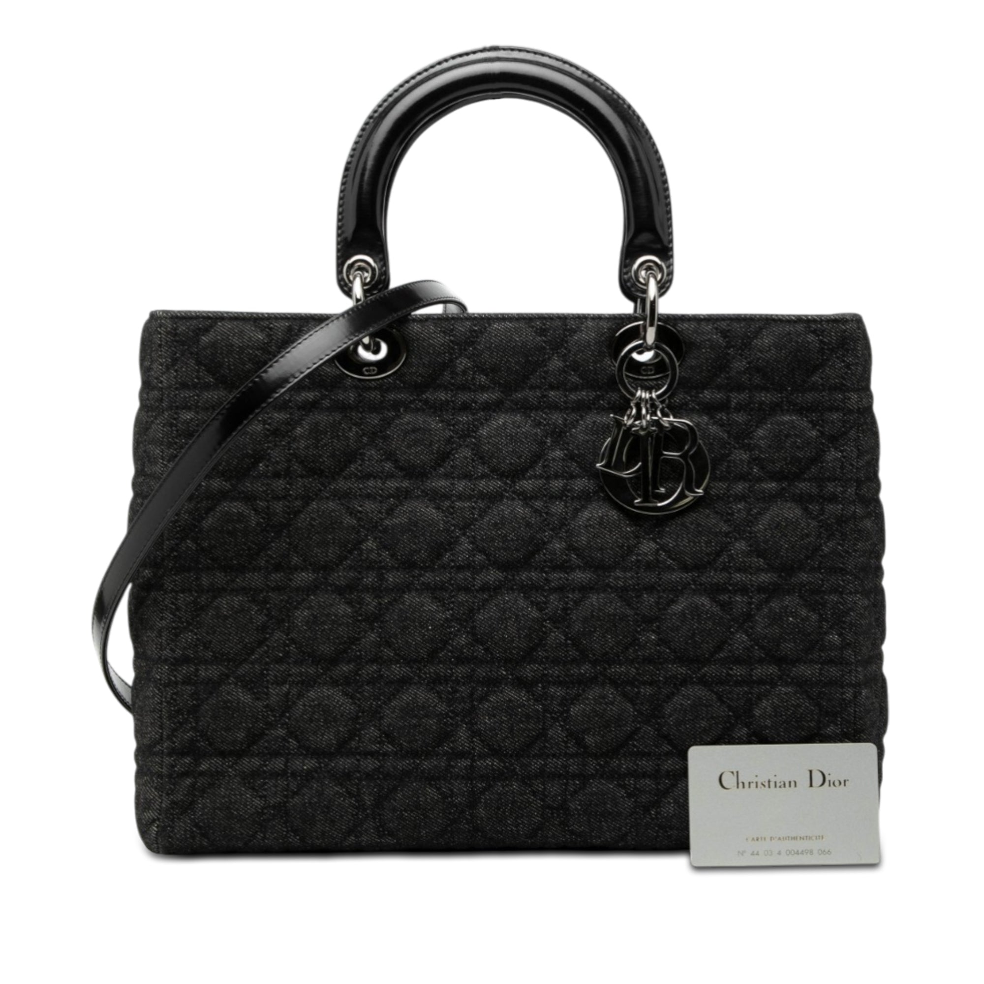Large Denim Cannage Lady Dior - Image 8