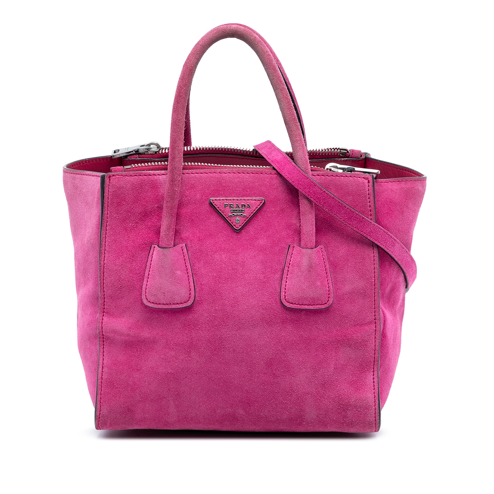 Small Scamosciato Twin Pocket Satchel - Image 1