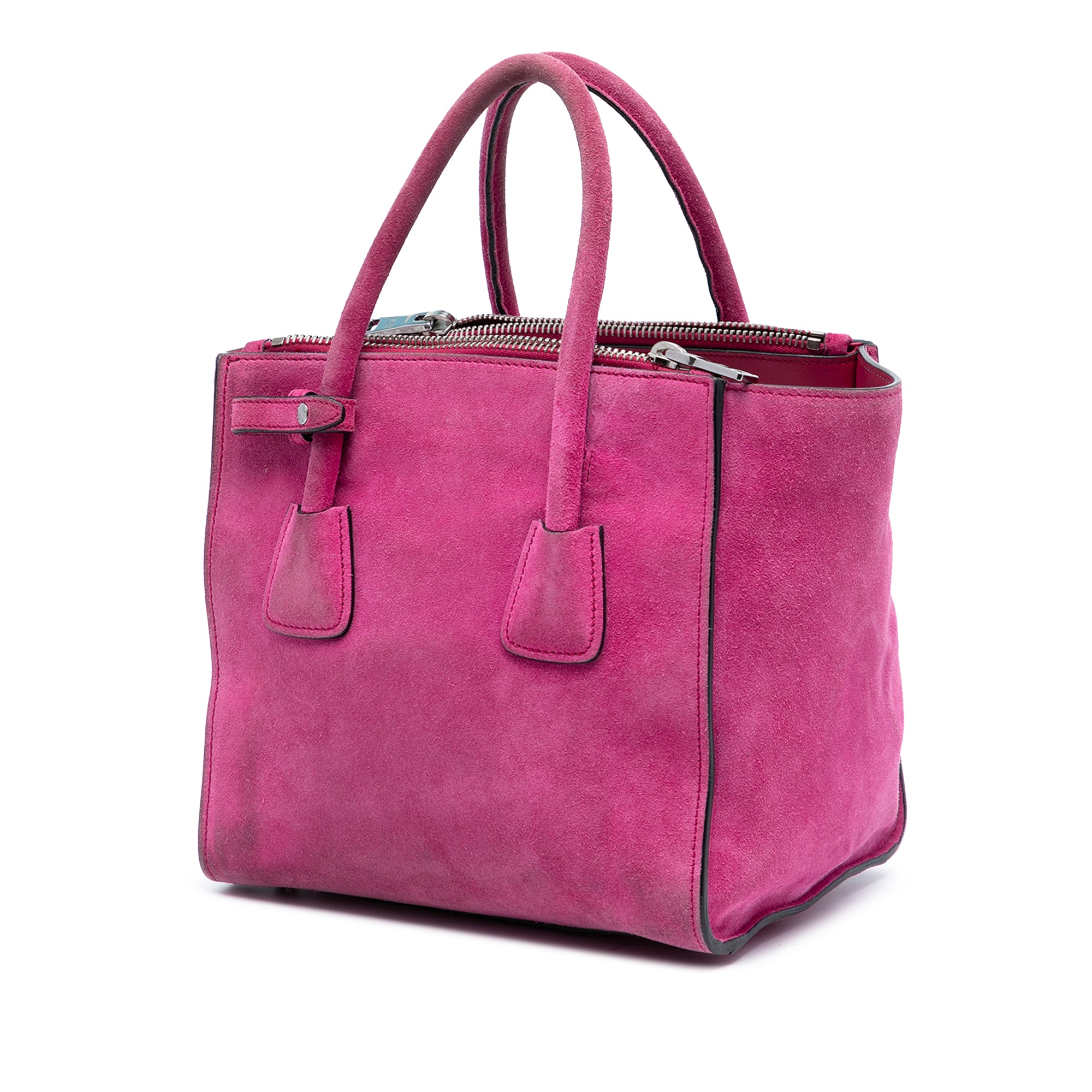 Small Scamosciato Twin Pocket Satchel - Image 2
