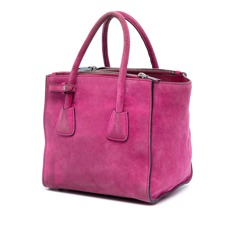 Small Scamosciato Twin Pocket Satchel - Image 2