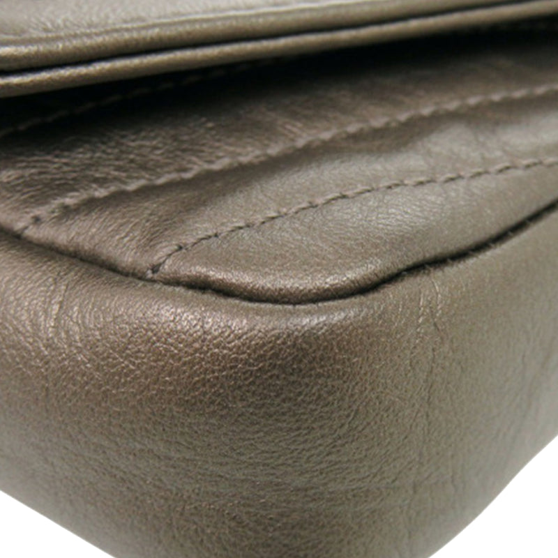 Small Chevron Calfskin Embellished Data Center Envelope Flap - Image 13