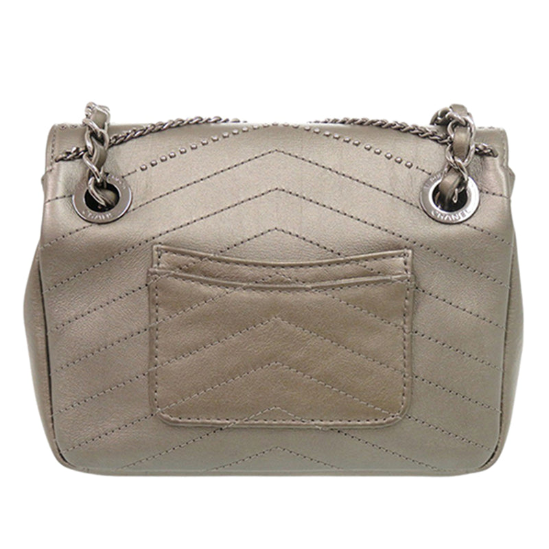 Small Chevron Calfskin Embellished Data Center Envelope Flap - Image 2