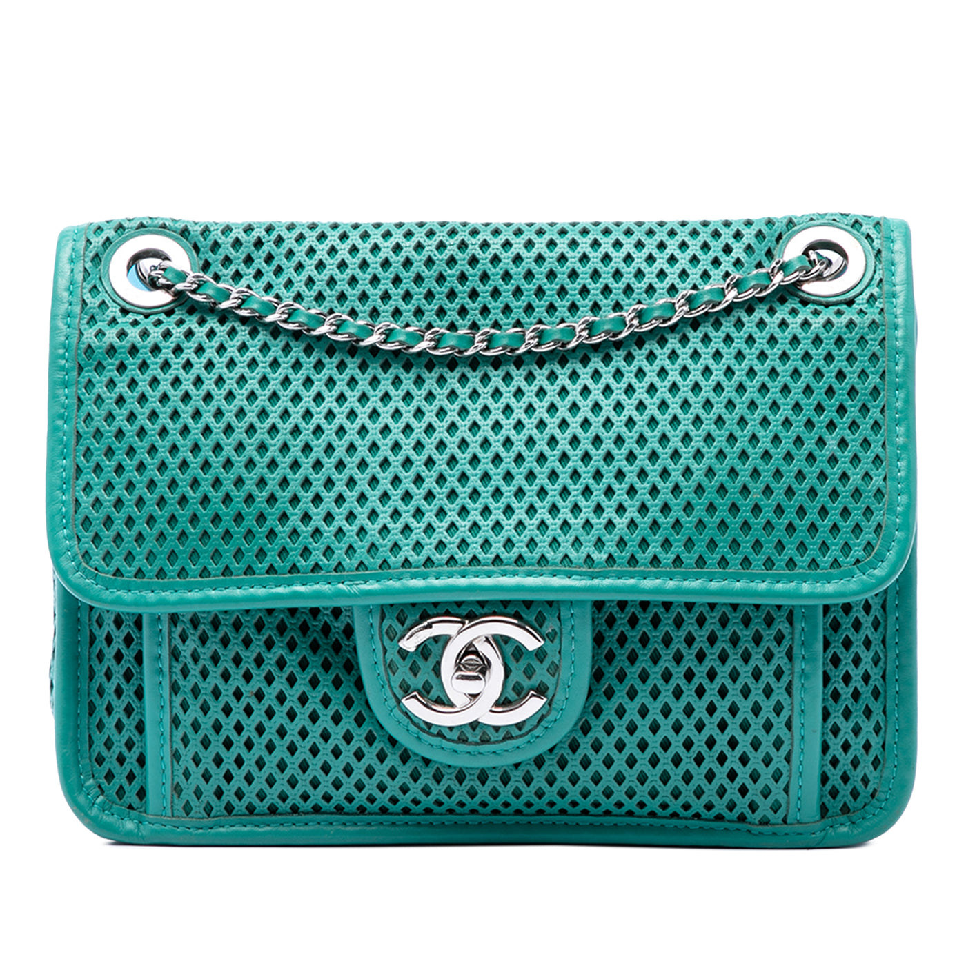 Small Perforated Calfskin Up In The Air Flap - Image 1