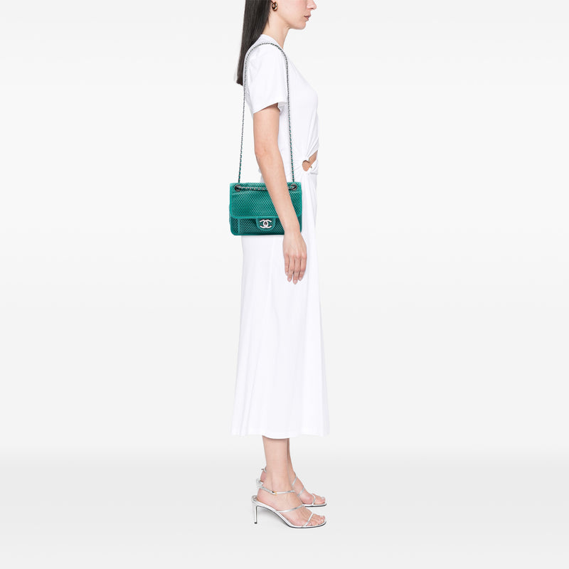 Small Perforated Calfskin Up In The Air Flap - Image 6
