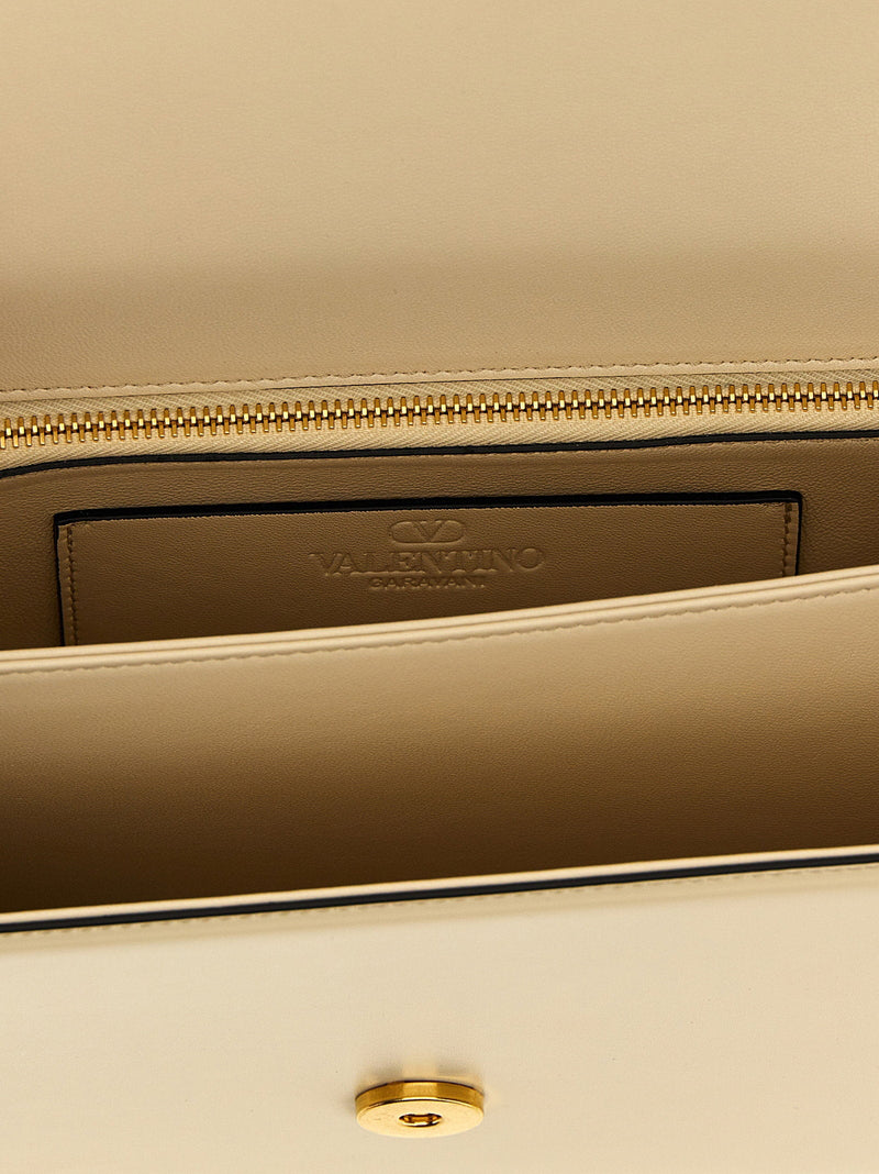 Valentino Garavani Vlogo Shoulder Bag — Cream