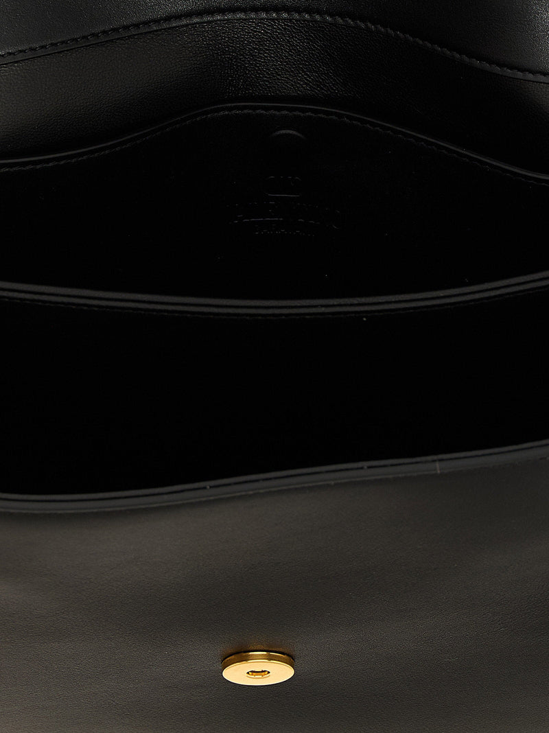 Valentino Garavani Top Handle Bag — Black Smooth Calf Leather