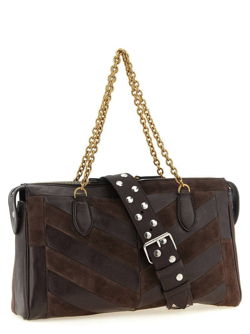 Valentino Garavani Panthea Shoulder Bag — Brown