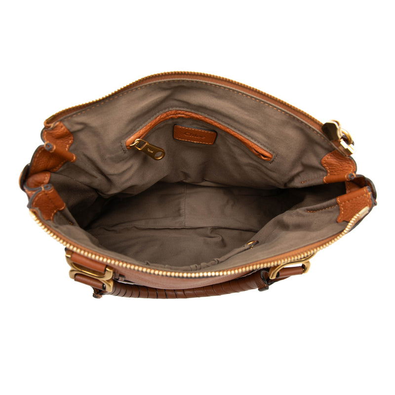Medium Pebbled Calfskin Marcie Satchel - Image 4