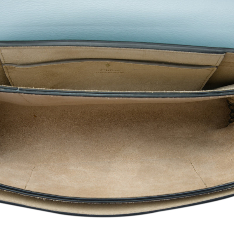 Small Suede and Calfskin Faye Crossbody - Image 4