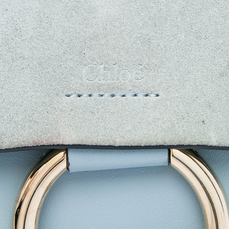 Small Suede and Calfskin Faye Crossbody - Image 5