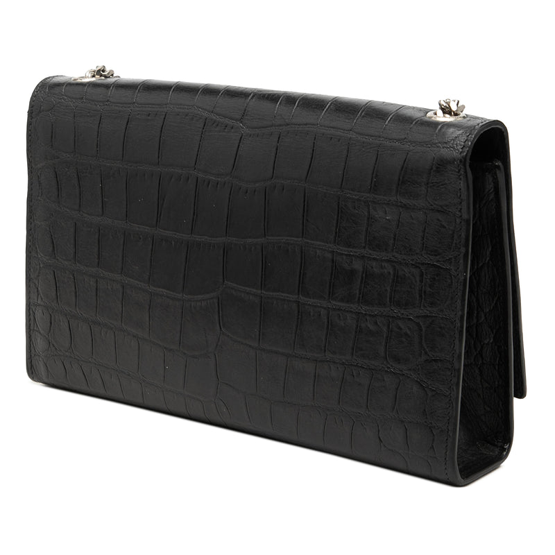 Medium Croc Embossed Leather Monogram Kate Tassel Crossbody - Image 2