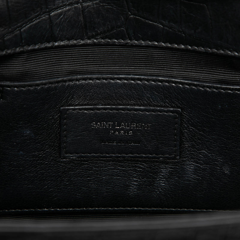 Medium Croc Embossed Leather Monogram Kate Tassel Crossbody - Image 5