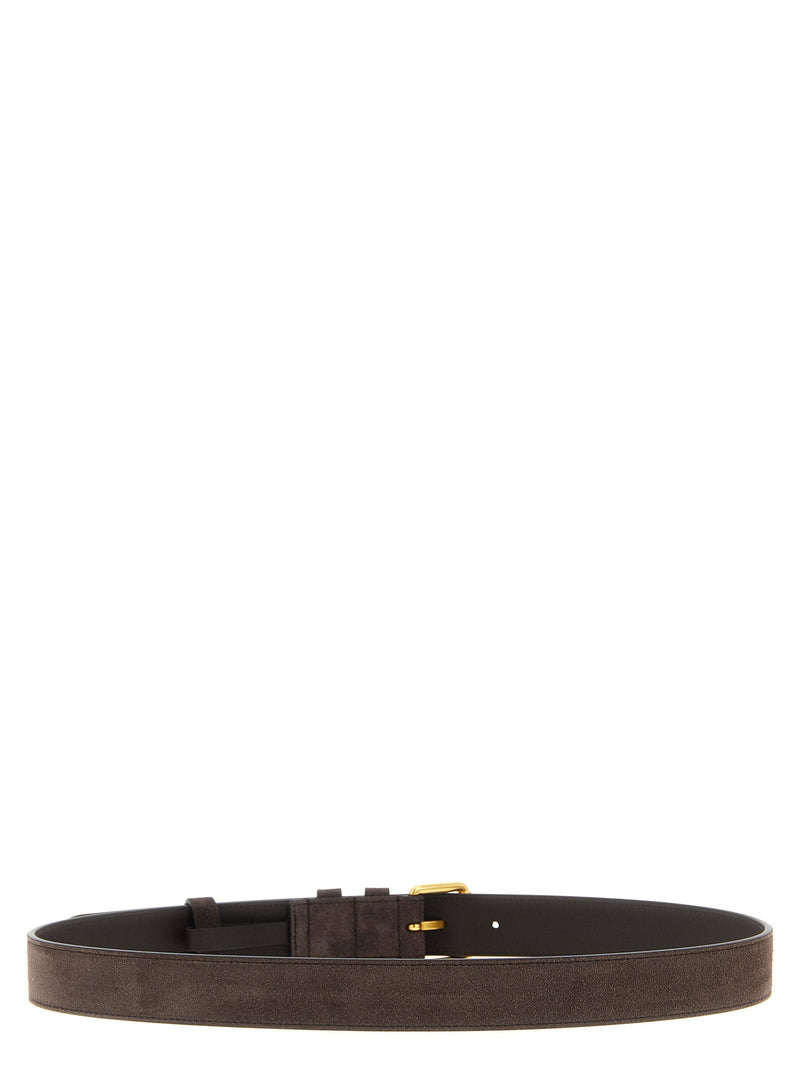 Valentino Garavani Flaneuse Belt — Brown Suede