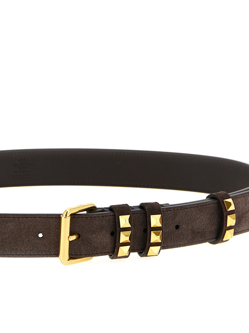 Valentino Garavani Flaneuse Belt — Brown Suede